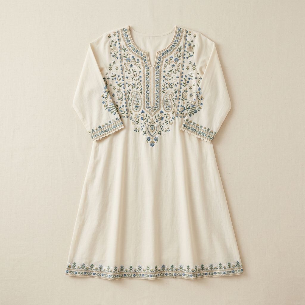 Women's Embroidered Cotton Kurti